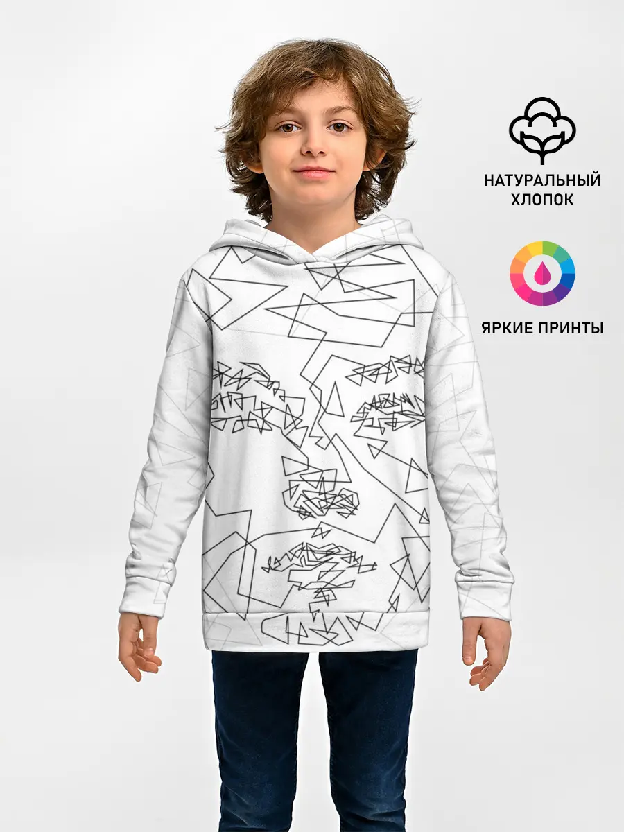 Детское худи / Геометрическое лицо