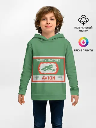 Детское худи / Спички green