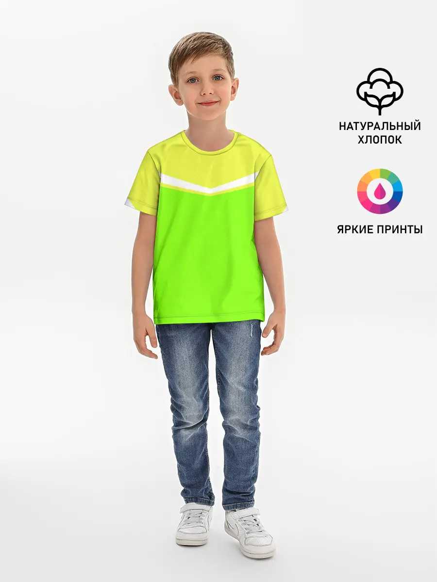 Детская базовая футболка / Угол зеленый