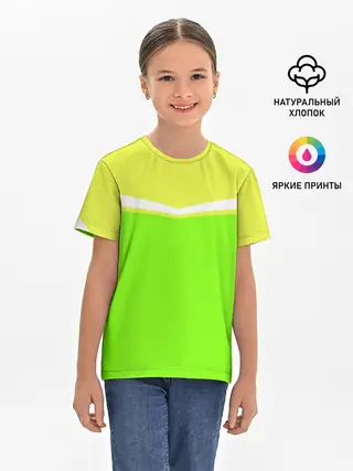 Детская базовая футболка / Угол зеленый