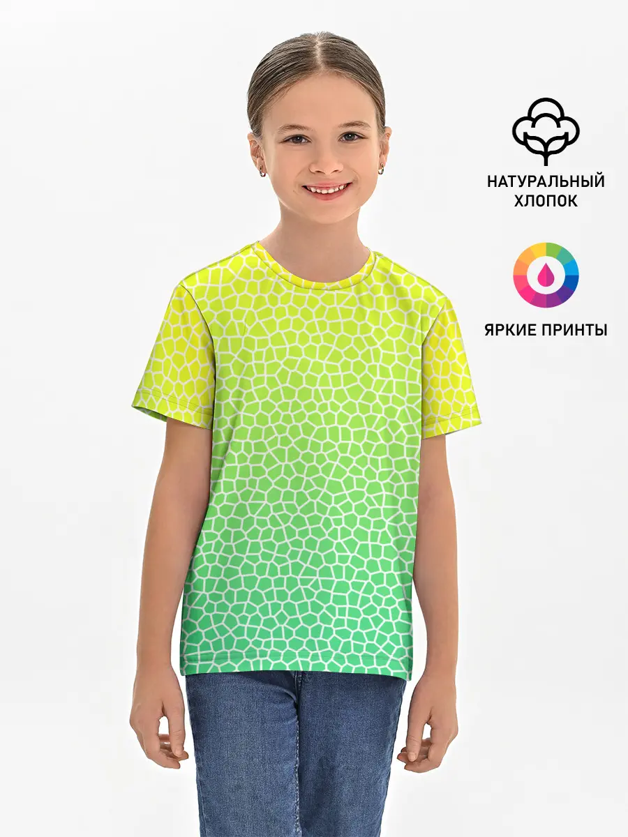 Детская базовая футболка / Витражная мозаика