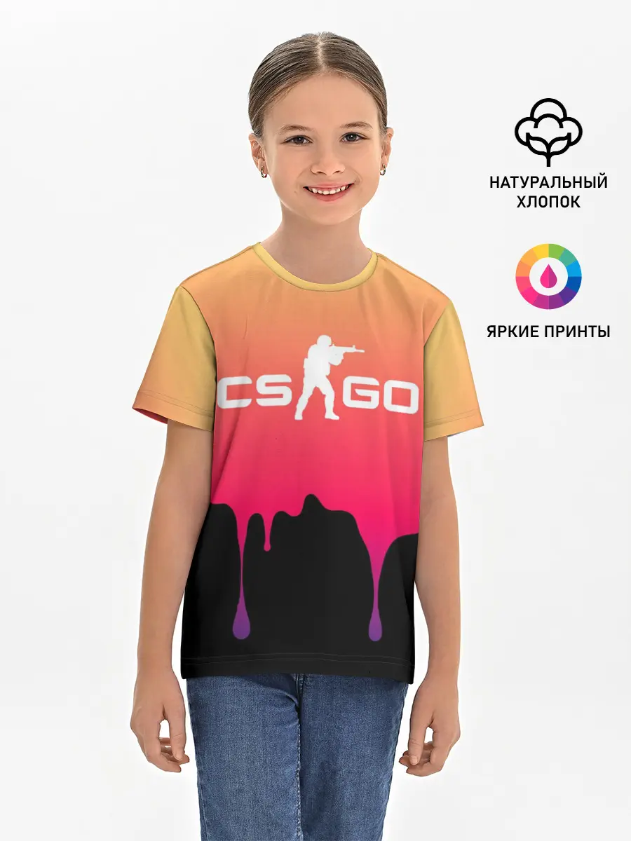 Детская базовая футболка / CS GO GRADIENT