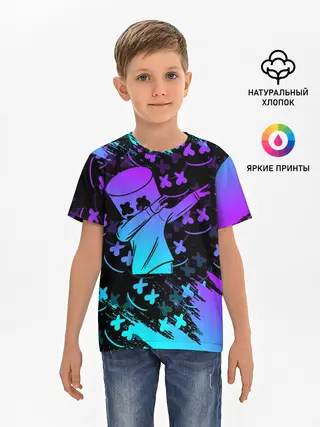 Детская базовая футболка / FORTNITE x MARSHMELLO