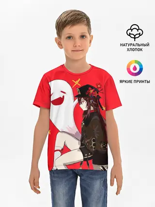 Детская базовая футболка / Ху Тао | Hu Tao | Genshin Impact