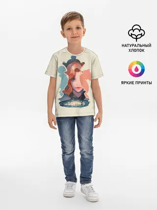 Детская базовая футболка / Королева шахматной доски