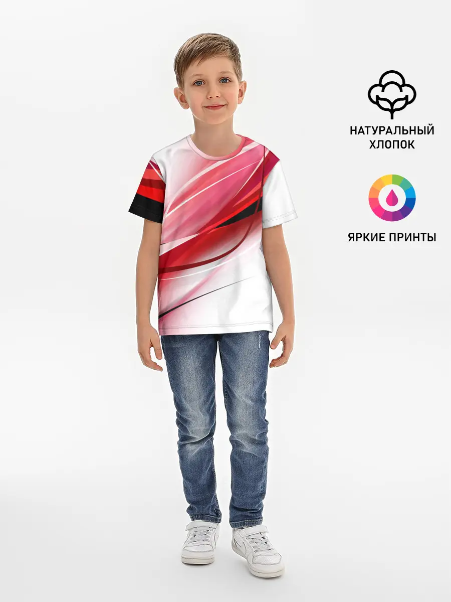Детская базовая футболка / Красная линия