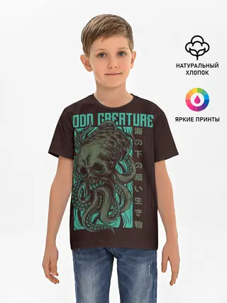 Детская базовая футболка / Дьявольский осьминог