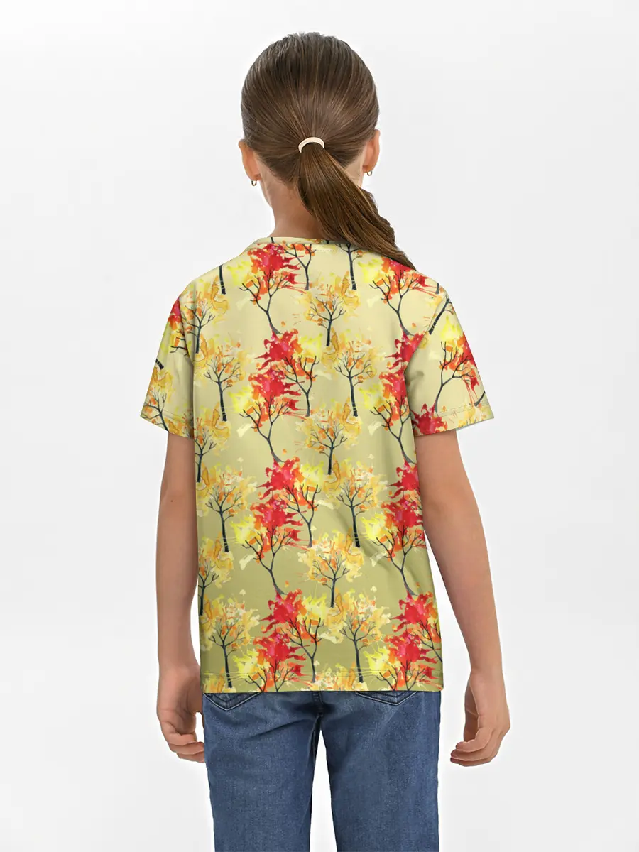 Детская базовая футболка / самый осенний принт