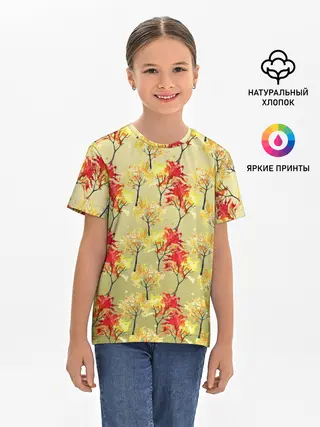 Детская базовая футболка / самый осенний принт