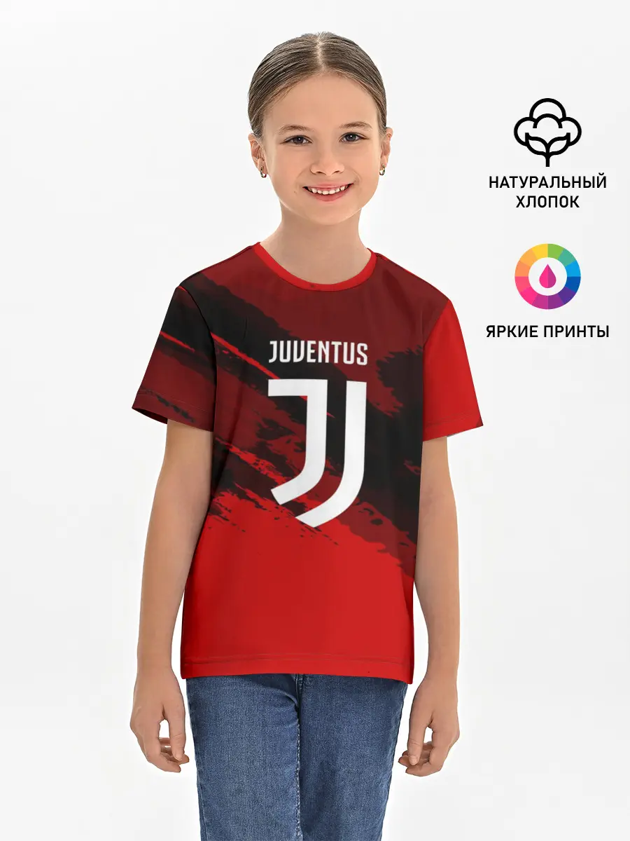 Детская базовая футболка / JUVENTUS SPORT RED