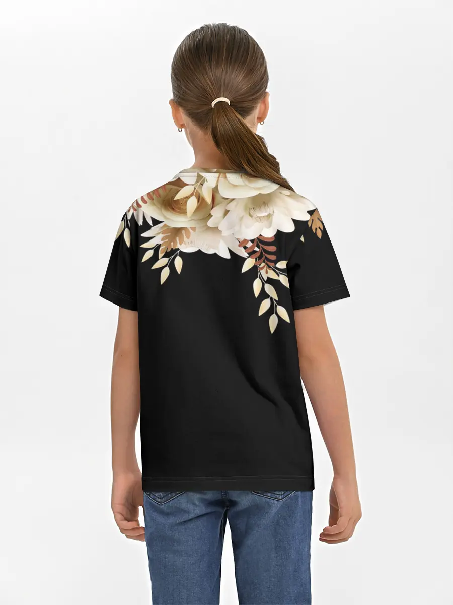 Детская базовая футболка / Золотые Цветы
