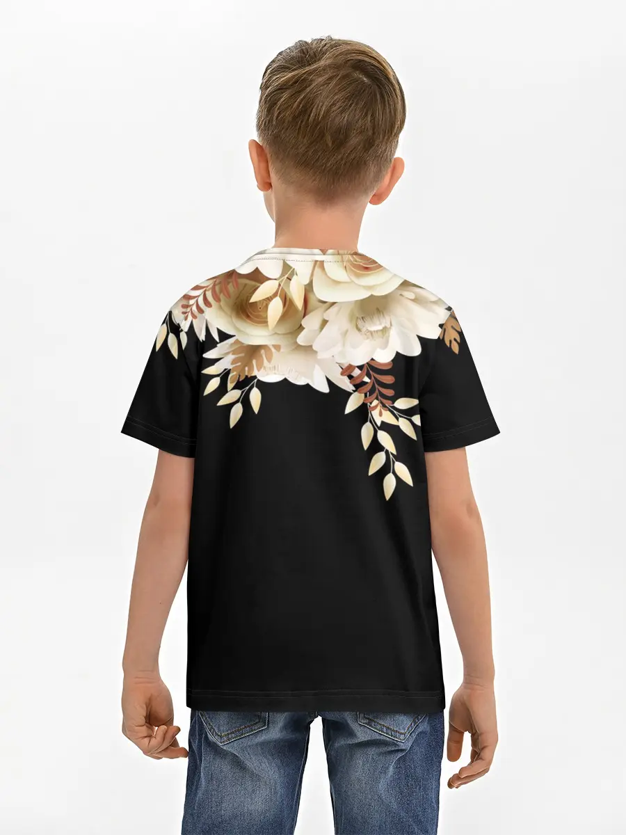 Детская базовая футболка / Золотые Цветы