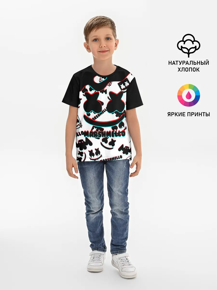 Детская базовая футболка / MARSHMELLO GLITCH.