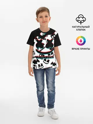 Детская базовая футболка / MARSHMELLO GLITCH.