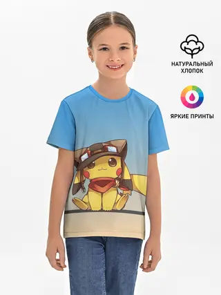 Детская базовая футболка / Пикачу