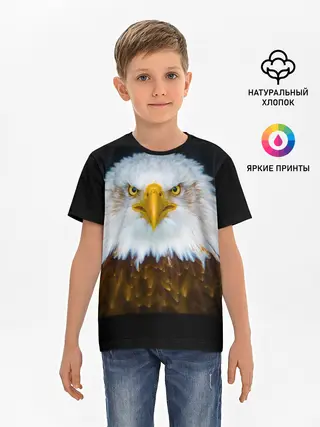 Детская базовая футболка / Белоголовый орлан