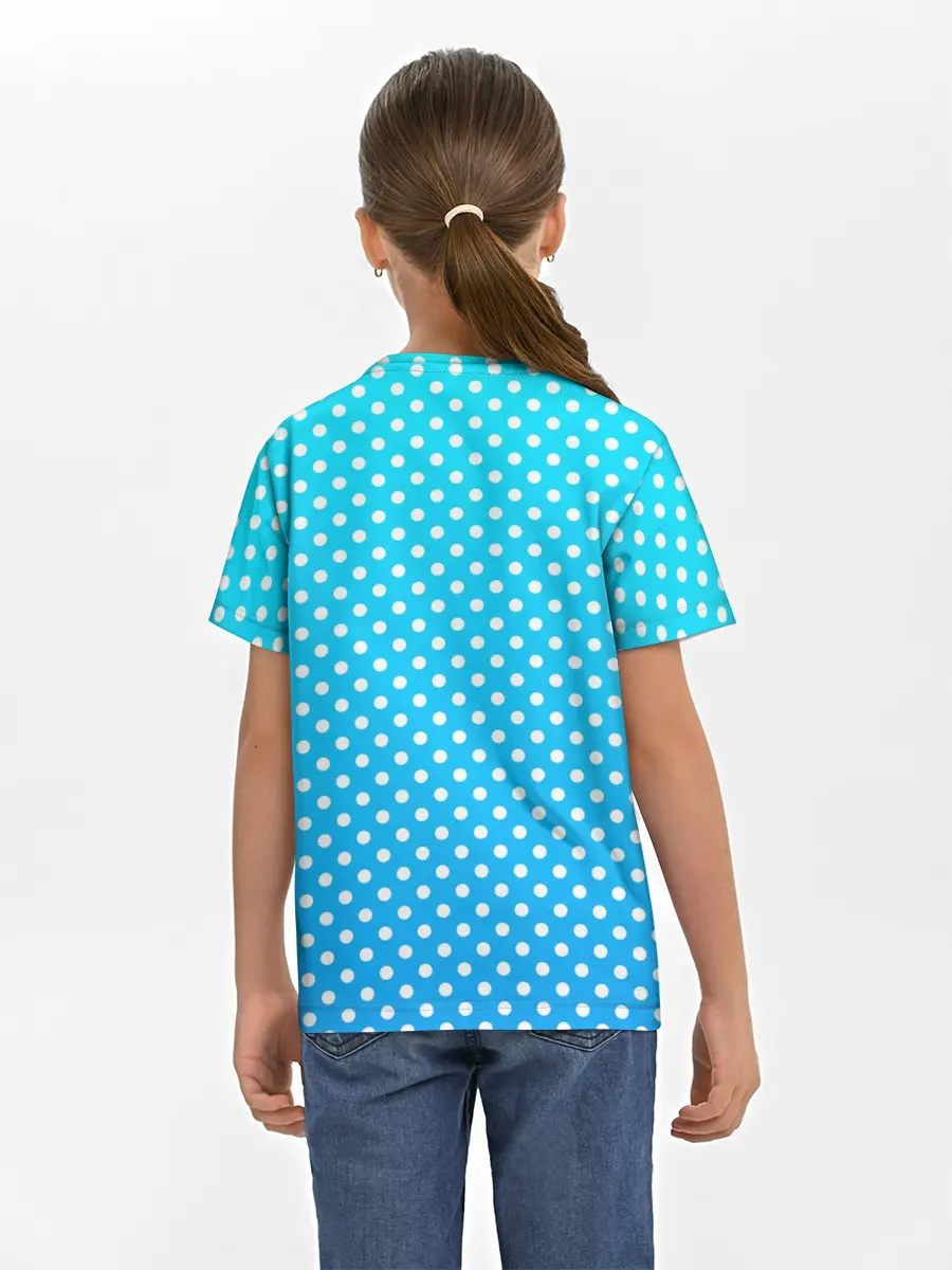 Детская базовая футболка / Белые кружки