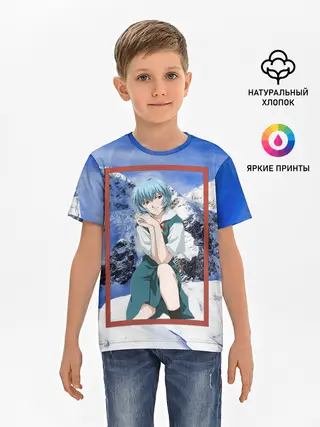 Детская базовая футболка / Рей Аянами