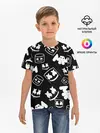 Детская базовая футболка / Marshmello ЧБ