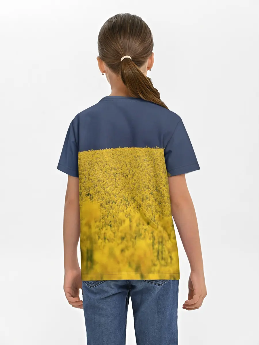 Детская базовая футболка / Рапсовое поле