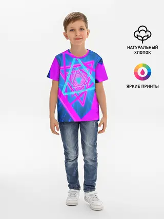 Детская базовая футболка / MUSIC NEON