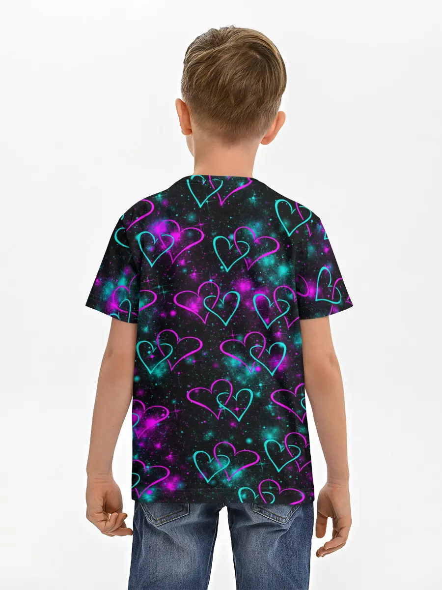 Детская базовая футболка / Сердечки