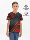 Детская базовая футболка / Black & Red 3D