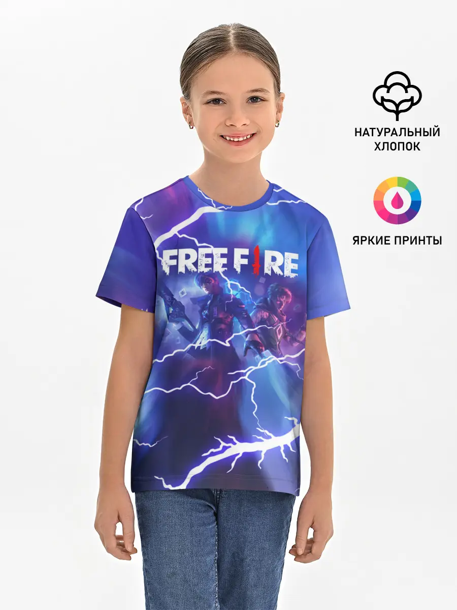 Детская базовая футболка / FREEFIRE | КОРОЛЕВСКАЯ БИТВА