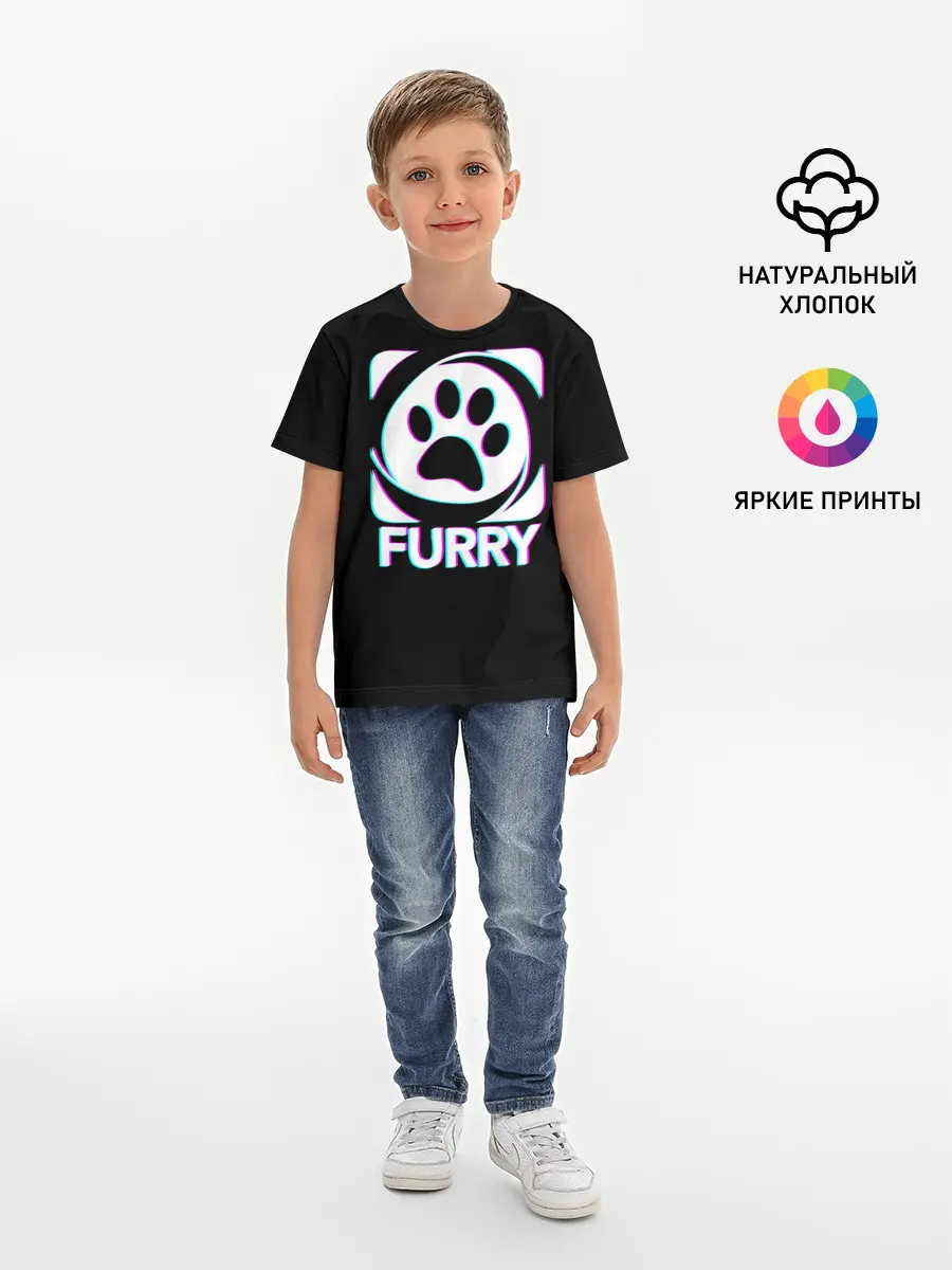 Детская базовая футболка / Furry