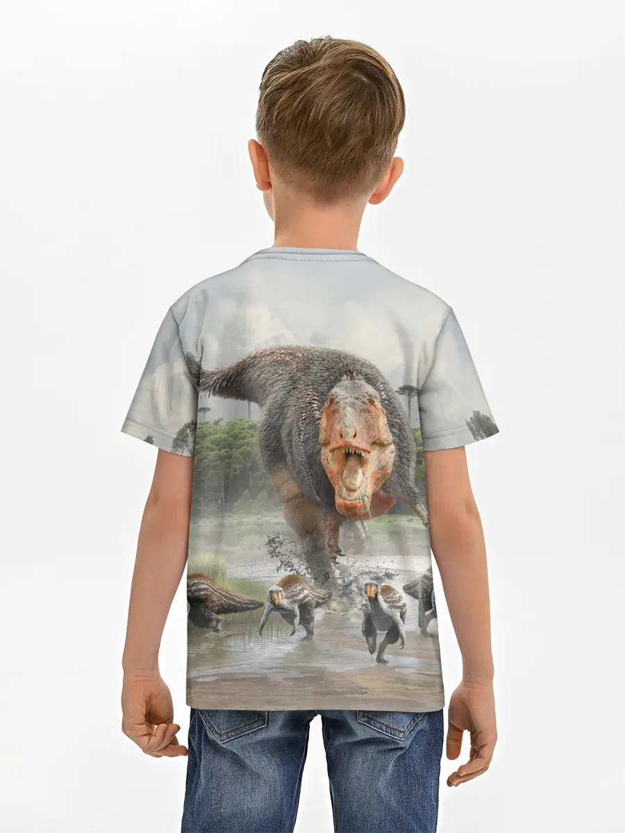 Детская базовая футболка / Т-Рекс | Динозавр | Dino