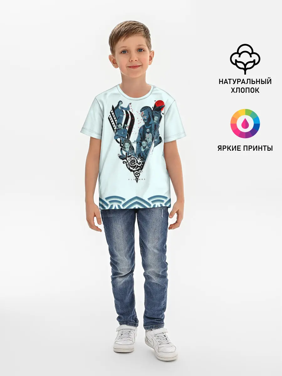 Детская базовая футболка / Викинги