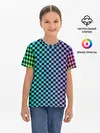 Детская базовая футболка / Checkerboard Color
