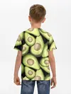 Детская базовая футболка / Avocado background