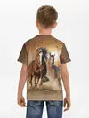 Детская базовая футболка / Бегущие лошади