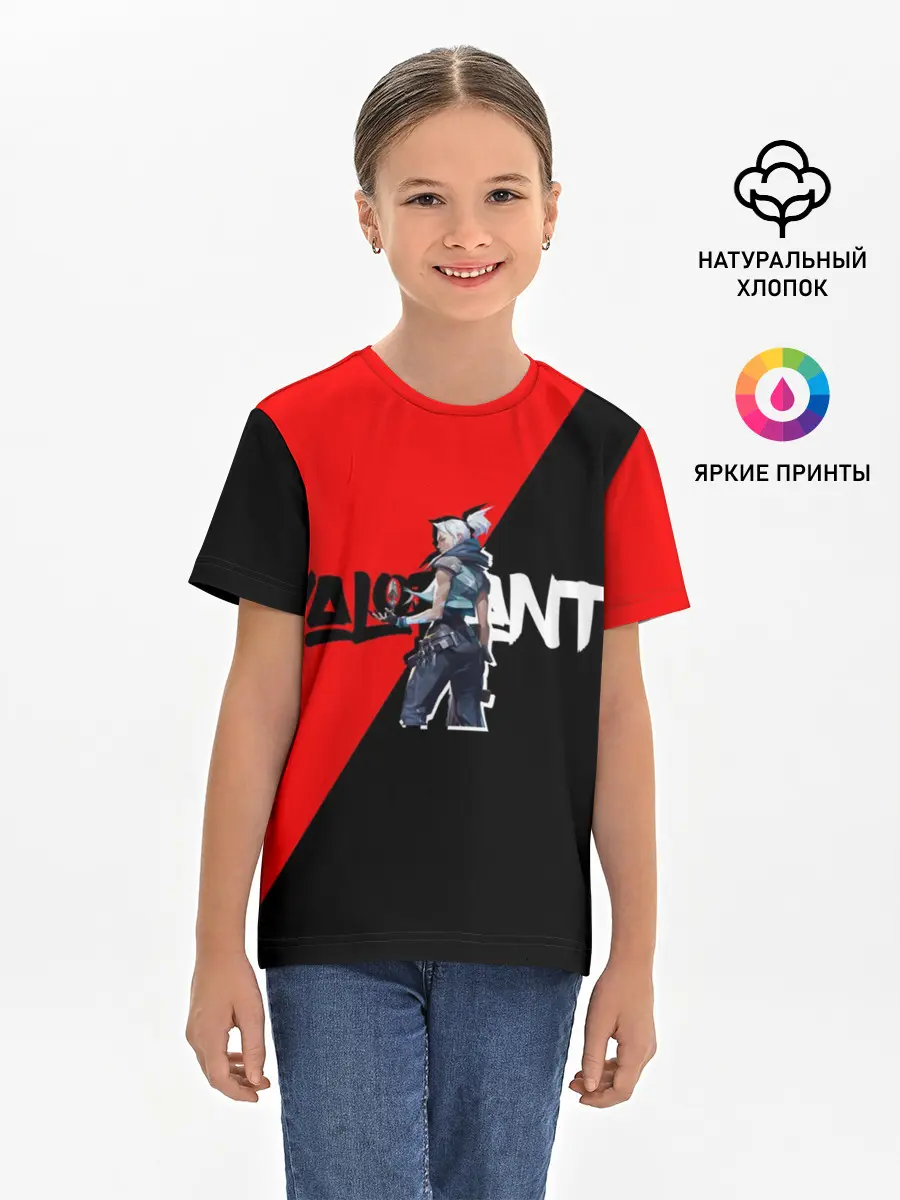 Детская базовая футболка / Valorant Jett