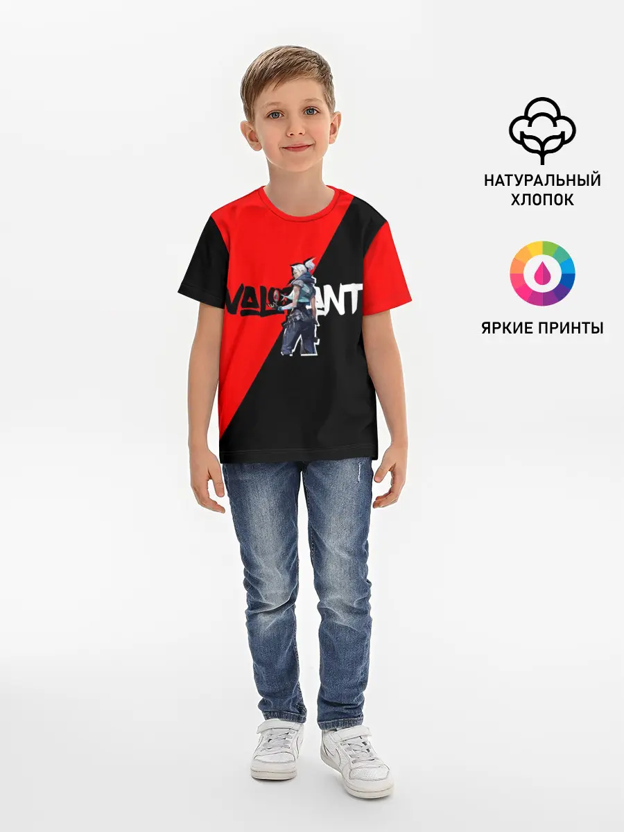 Детская базовая футболка / Valorant Jett