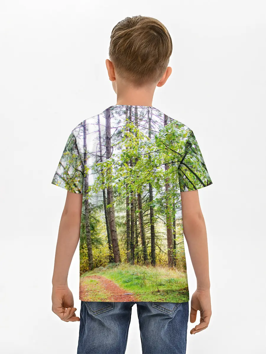 Детская базовая футболка / Лес мой храм