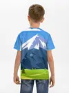 Детская базовая футболка / Горы пейзаж природа вектор
