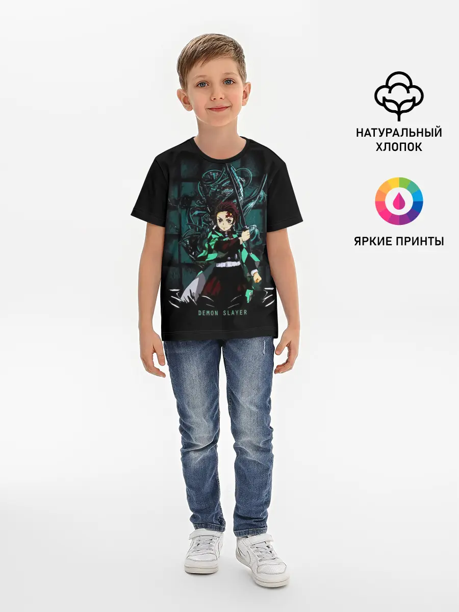 Детская базовая футболка / Demon Slayer: Kimetsu no Yaiba