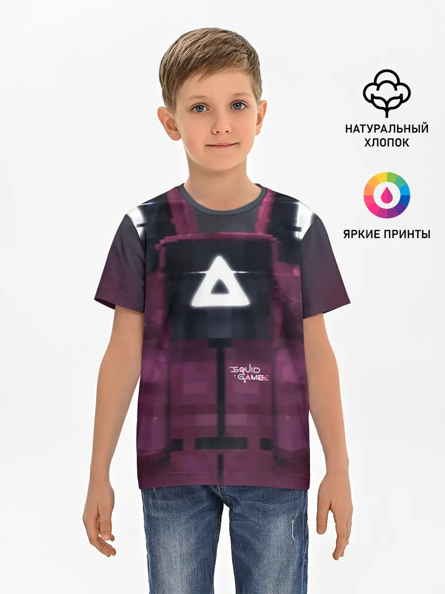 Детская базовая футболка / Squid squad Minecraft