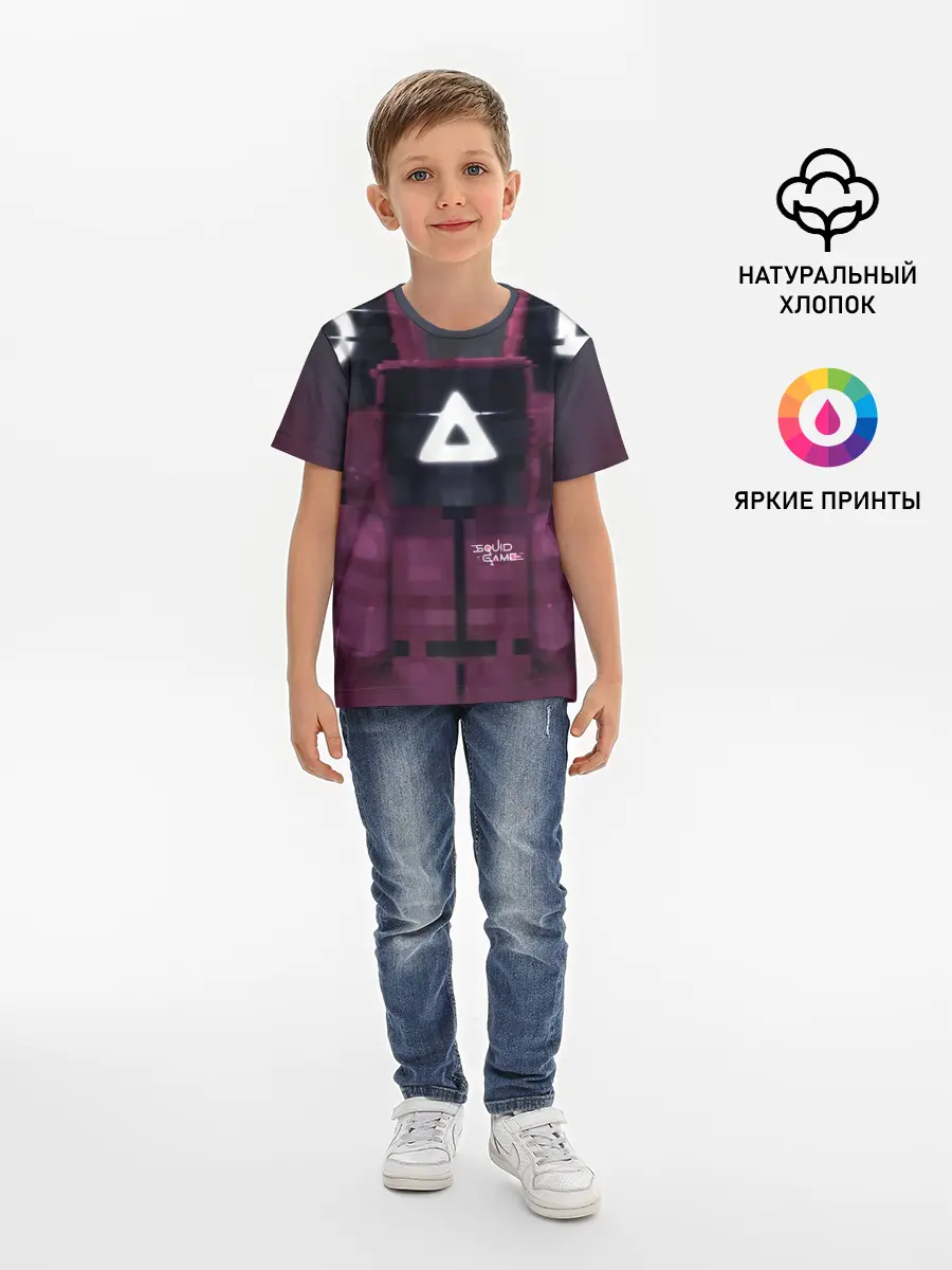Детская базовая футболка / Squid squad Minecraft