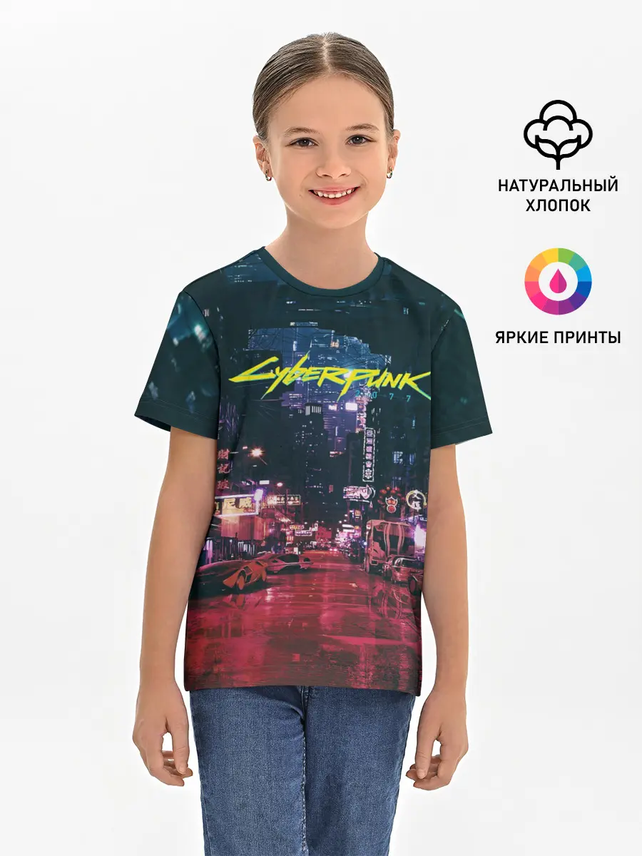 Детская базовая футболка / Cyberpunk 2077