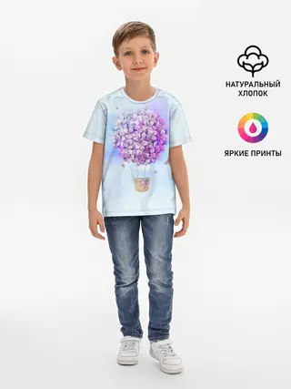 Детская базовая футболка / Air flowers