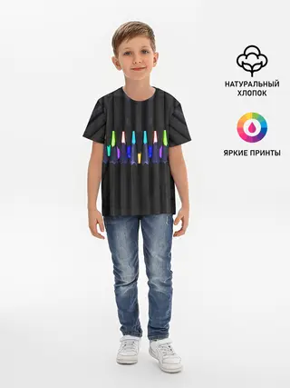 Детская базовая футболка / Цветные Карандаши