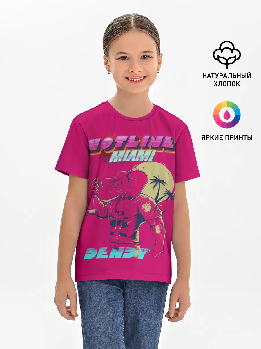 Детская базовая футболка / Hotline Miami