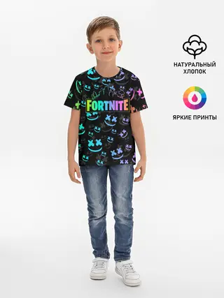 Детская базовая футболка / FORTNITE | MARSHMELLO