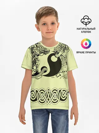 Детская базовая футболка / кельтский узор