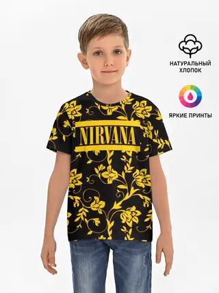 Детская базовая футболка / Nirvana узоры