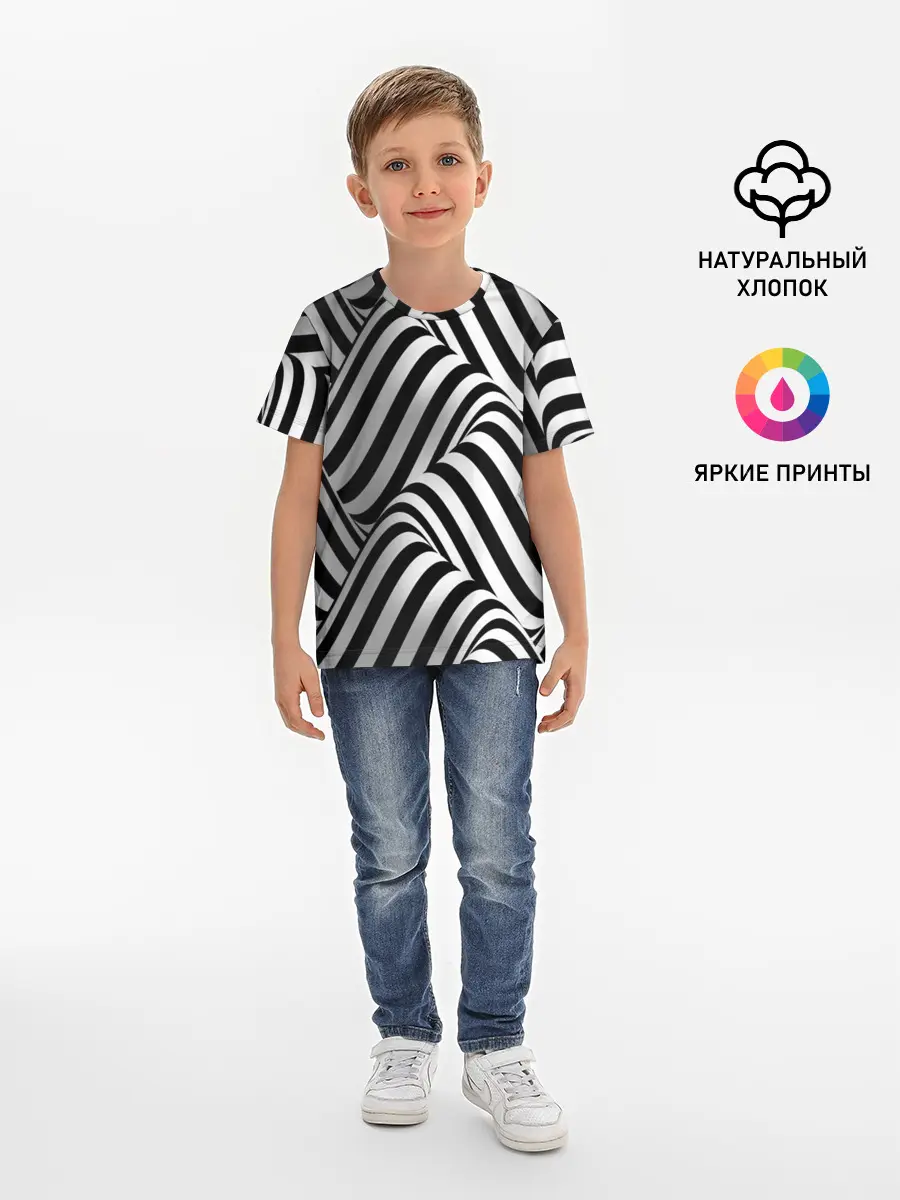 Детская базовая футболка / 3D Иллюзия