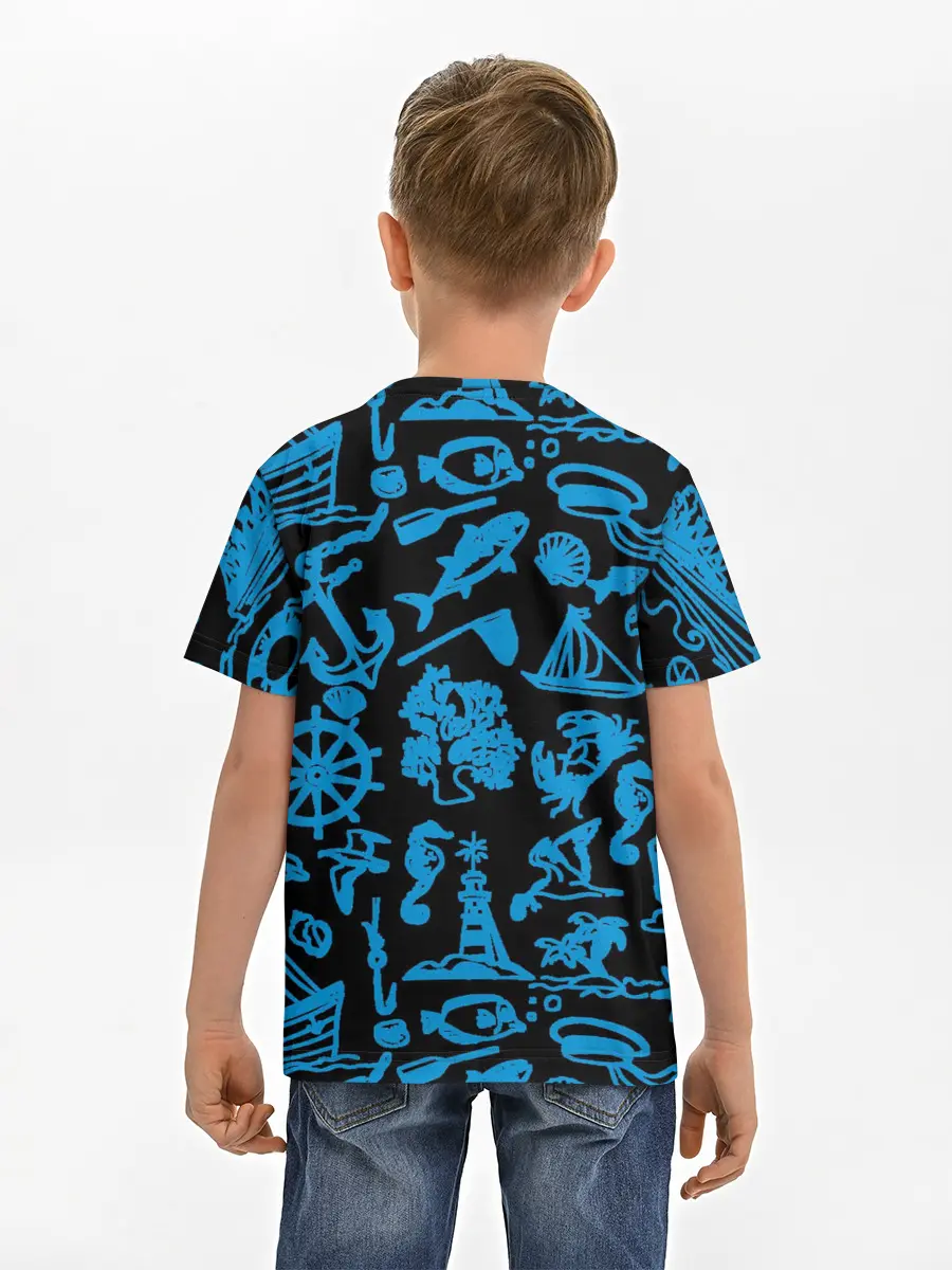 Детская базовая футболка / Морская тема